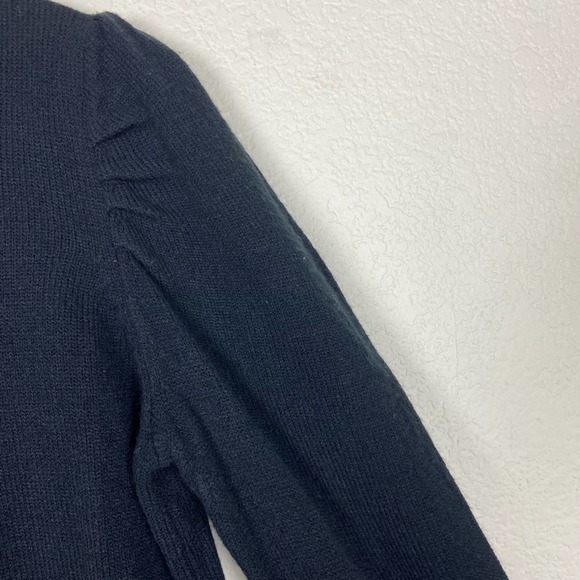 NEW Wayf Lola Puffy Sleeve Sweater Dress Black Knit Mock Neck Size XS $98 - Picture 6 of 8